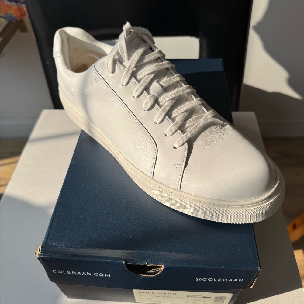 New-Cole Haan Men's Classic White Sneakers